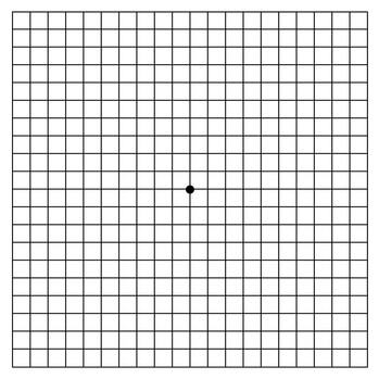 Gitternetzlinien im Quadrat mit Punkt in der Mitte