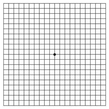 Gitternetzlinien im Quadrat mit Punkt in der Mitte